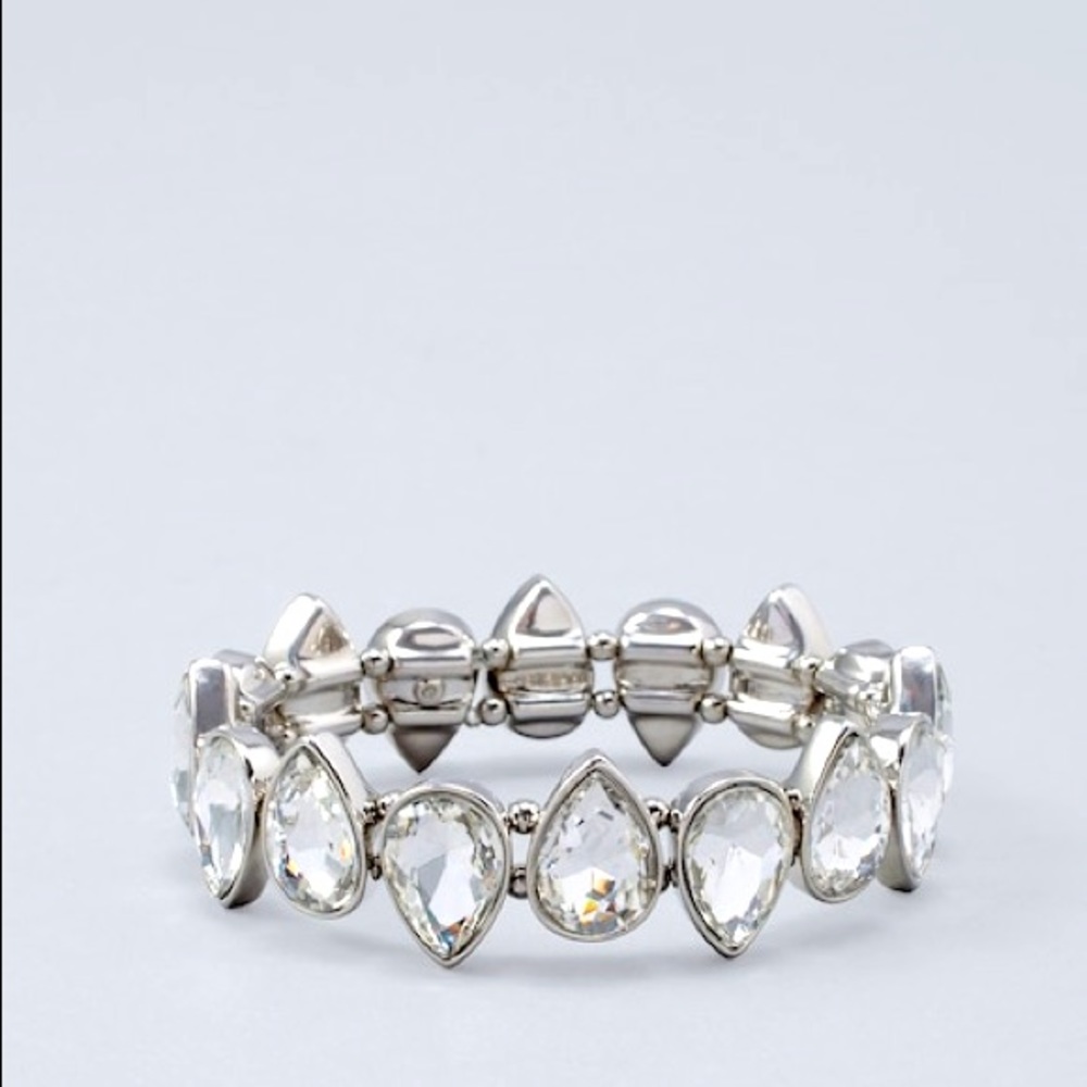 WHBM CLEAR STONE STRETCH BRACELET